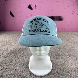 VTG Snapback Trucker Hat‎ Cap Men Ocean City Maryland Beach Seagulls Dad Outdoor